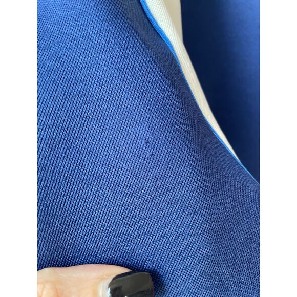 Vintage 90s NIKE Track Jacket XL Taiwan Navy Poly Cotton Warm Up Swish Logo - Picture 6 of 9